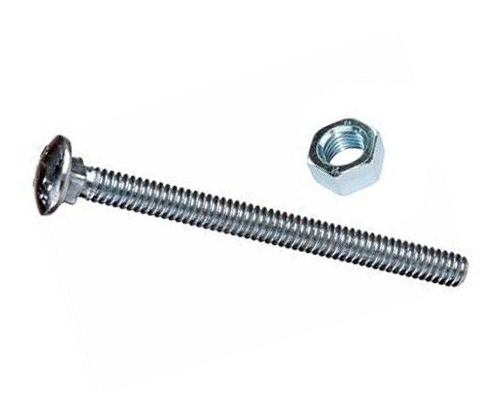 Perno coche 1/4'' x 4'' zincado con tuerca blister 4 unidades Imporper-0