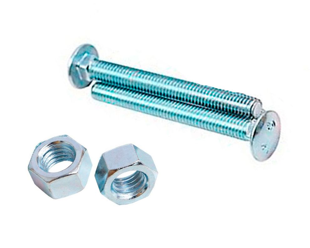Perno Coche 5/16 x 3 1/2'' zincado con tuerca 4 unidades Imporper-0