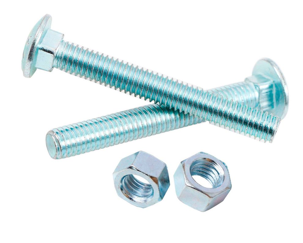 Perno Coche 5/16 x 4 1/2'' zincado con tuerca 4 unidades Imporper-0