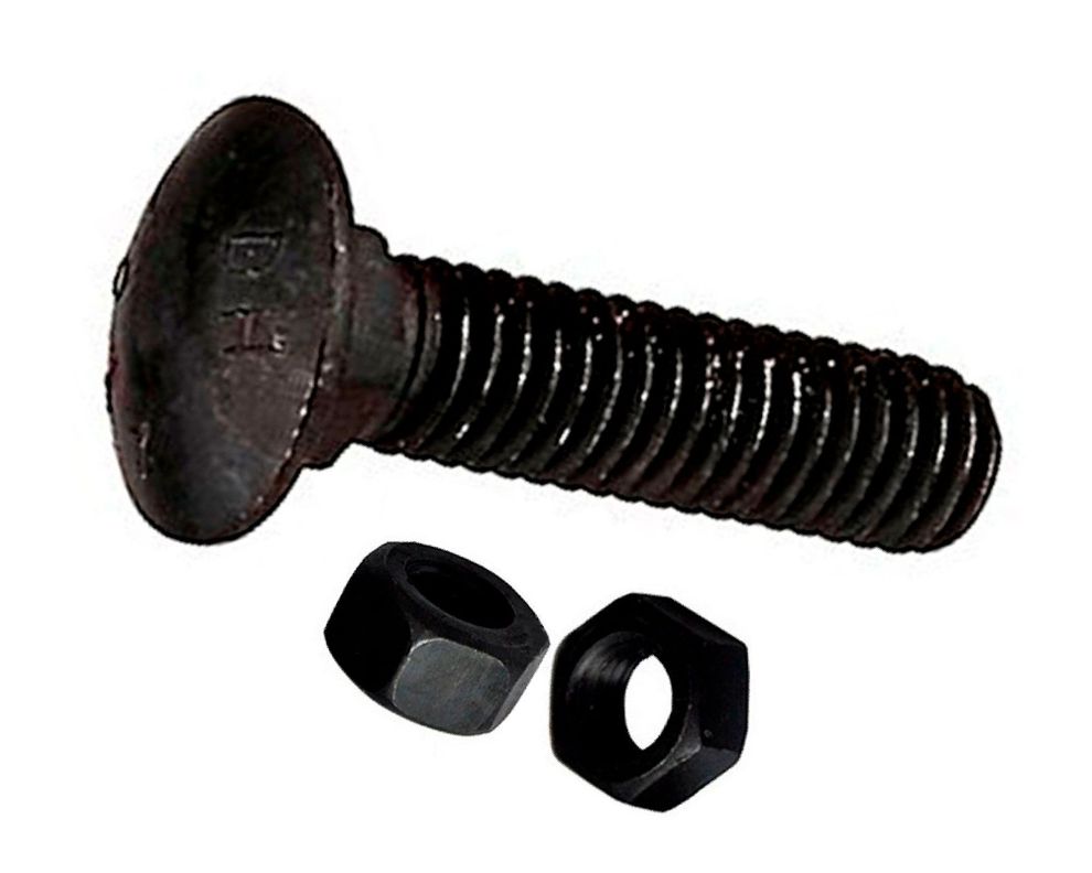 Perno Coche 3/8 x 2'' pavonado con tuerca 2 unidades Imporper-0
