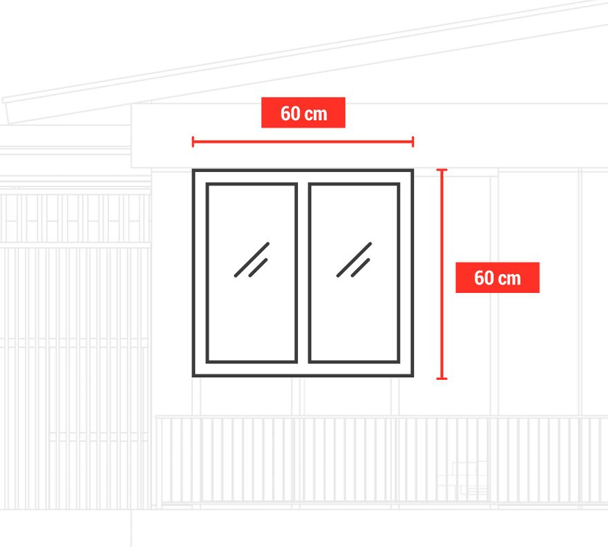 Ventana Aluminio 60x60 cm Corredera Curva Mate-4