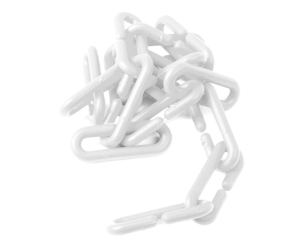 Cadena plástica blanco 1 mt Esco plastica.-0