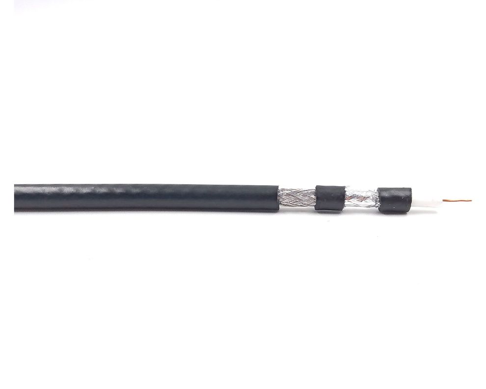 Cable coaxial 1 m RG59 negro RMX-0