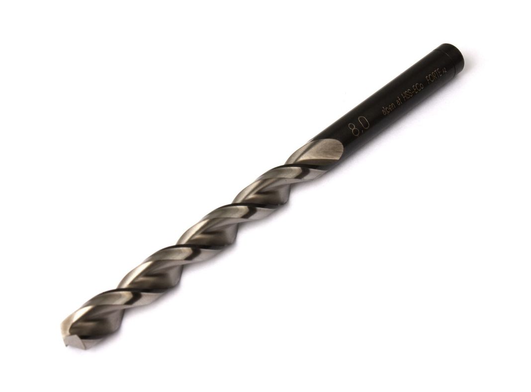 Broca corta para metal 8 mm din 338 hss forte cobalt Alpen-0