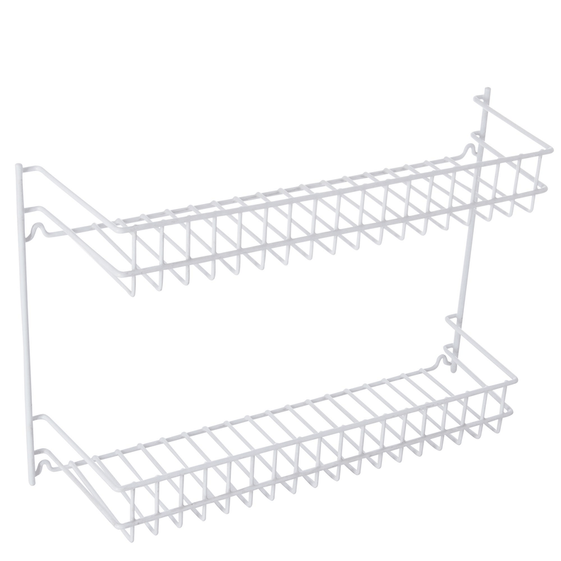 Repisa 44.5 x 12 x 30 cm 0017 doble grande acero plastificado Cotidiana basic-0