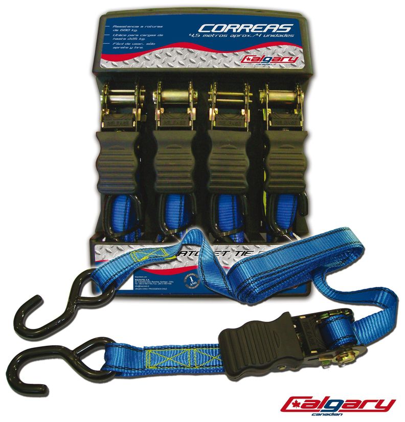 Pack de 4 correas de amarre 4,5 mt Calgary-0