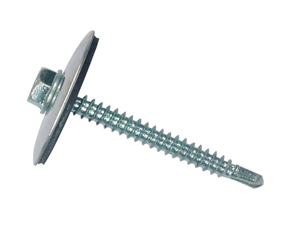 Tornillo autoperforante con golilla #12x2'' zincado Imporper-0