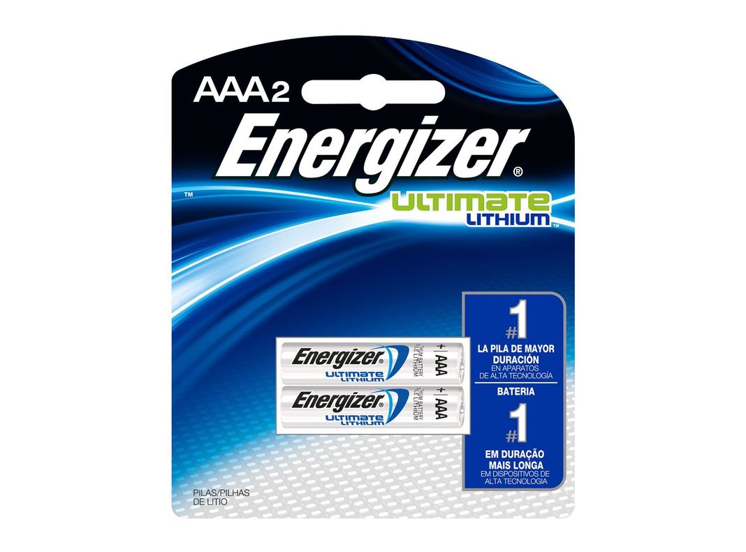Pilas litio Ultimate lithium AAA 2 unidades Energizer-1