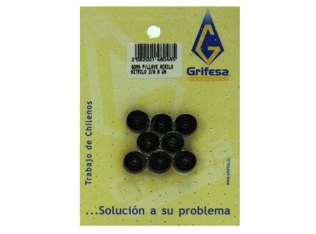 Goma para llave acrilo nitrilo 3/8 pulgada 8 unidades Grifesa-0