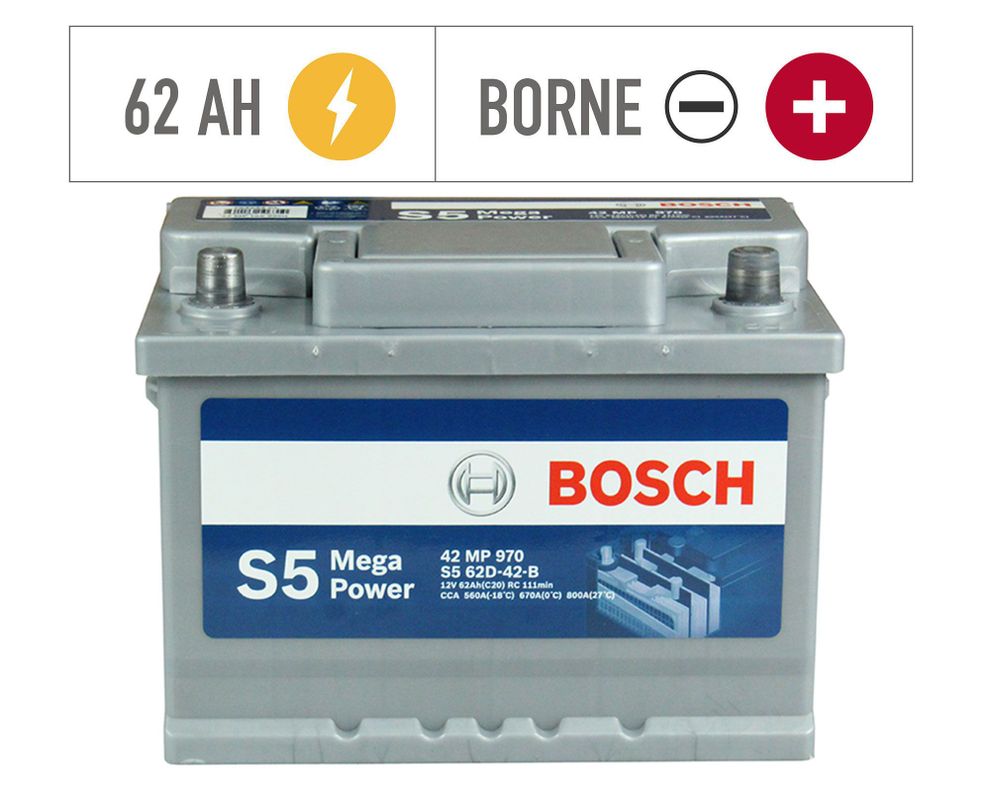Batería 62AH 560CCA derecho S562D Bosch-1