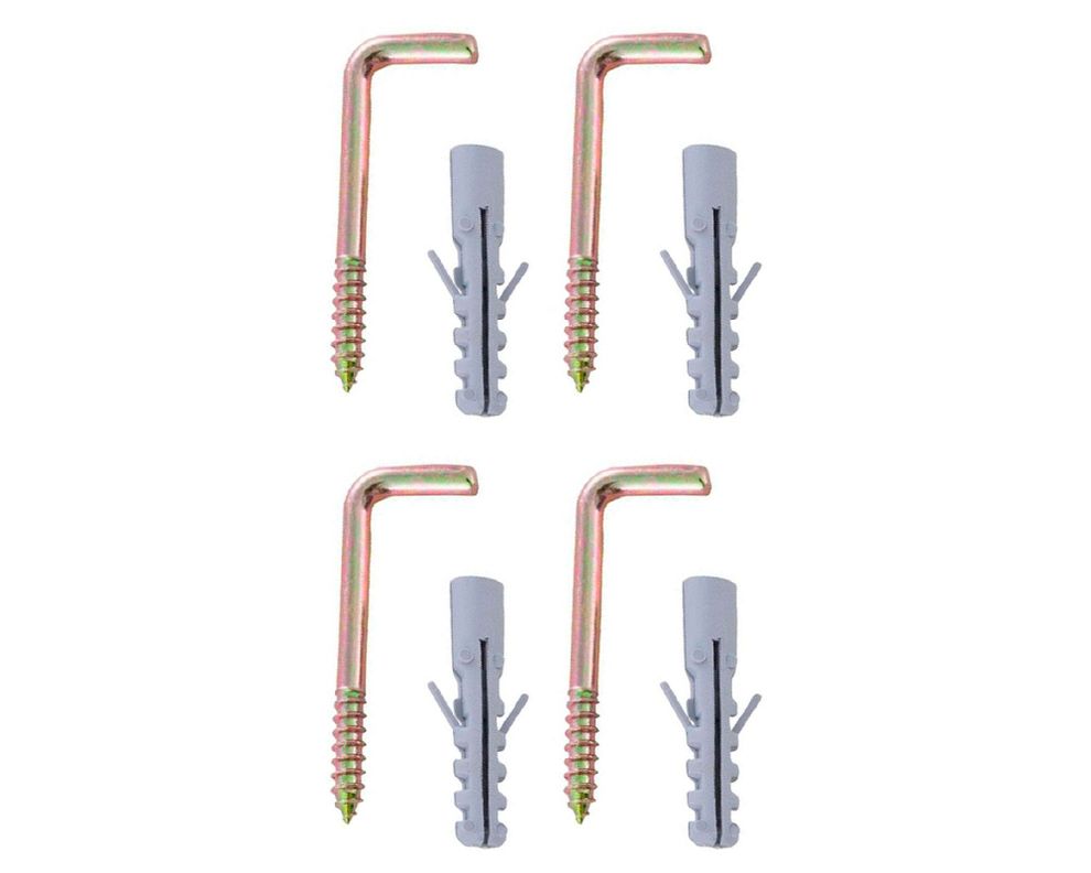 Tornillo escuadra + tarugo nylon 8 bt 4 Imporper-1