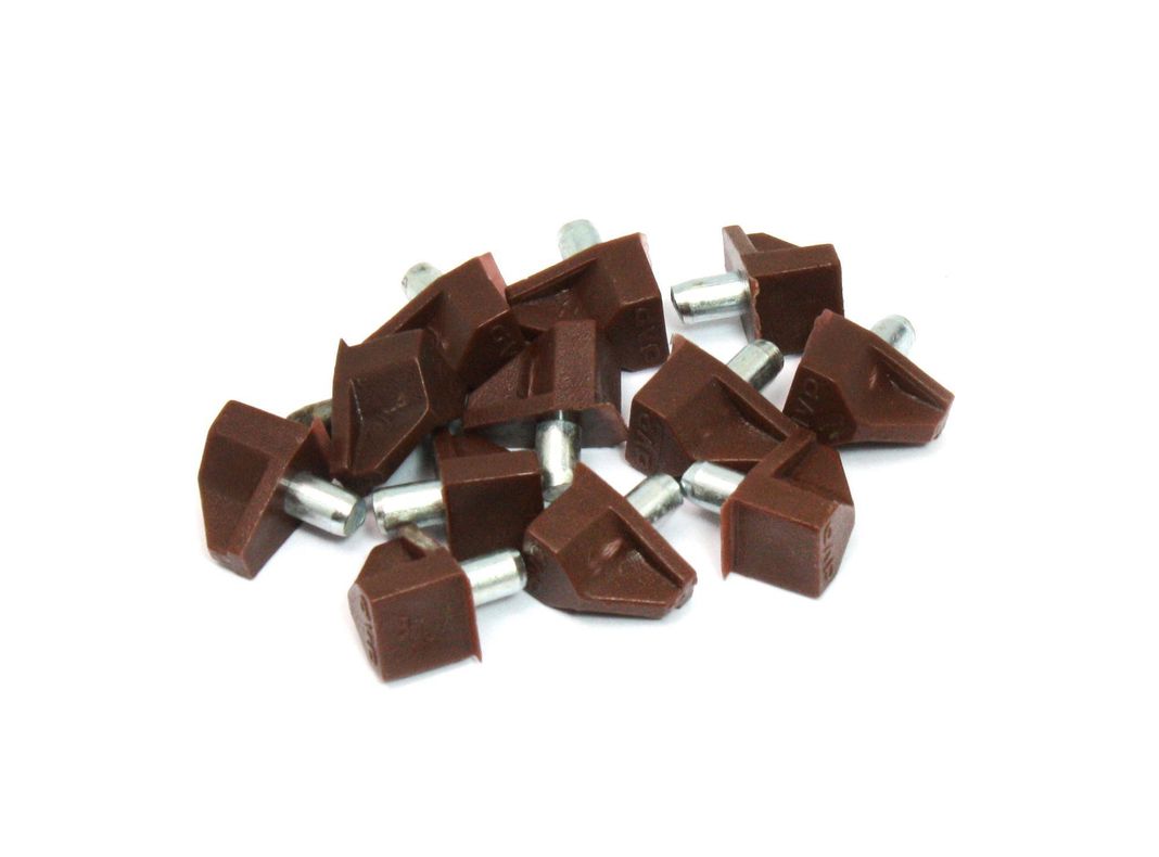 Soporte repisa 1,5 cm móvil café 12 unidades Dvp-0