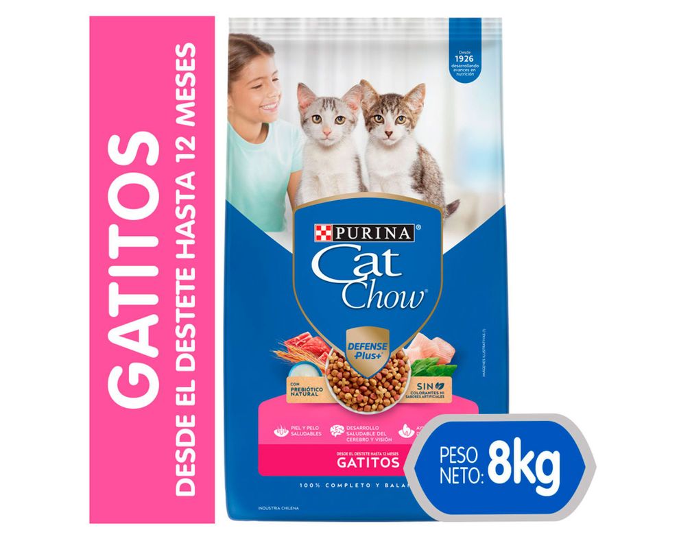 Alimento gatito 8 kg leche carne y pescado Cat Chow-0