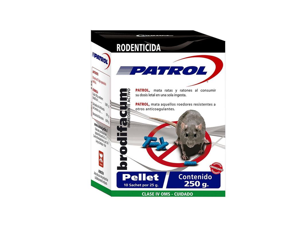 Rodenticida pellet brodifacum 250g Patrol-0