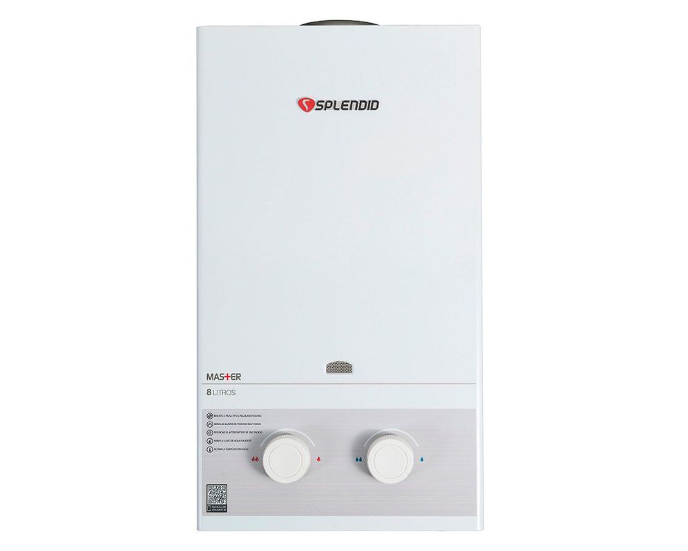 Calefont ionizado tiro natural 8 litros gas licuado Master Splendid-0
