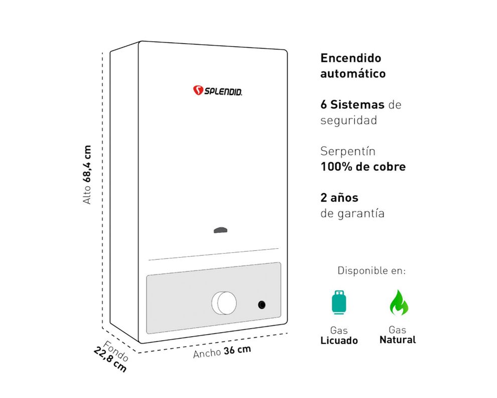 Calefont ionizado Beyond 13L 2EV GN 13 lt natural gas natural-4