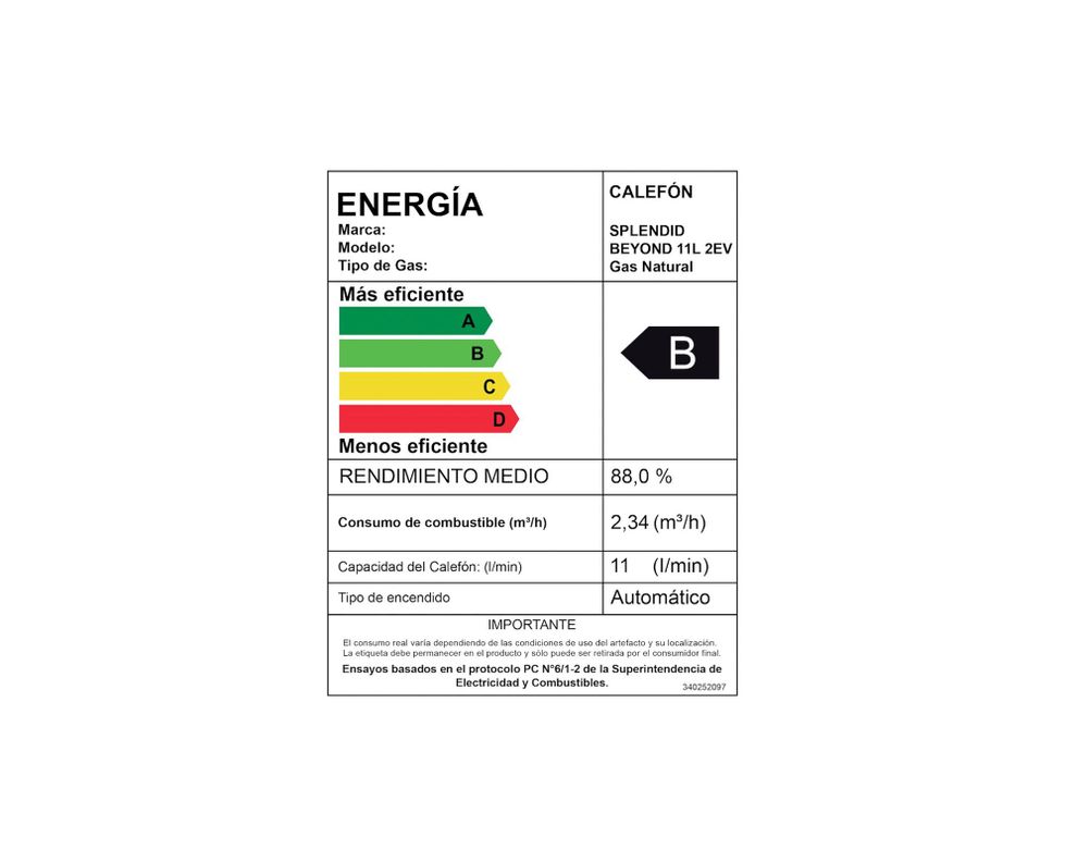 Calefont ionizado Beyond 11L 2EV GN 11 lt natural gas natural-6