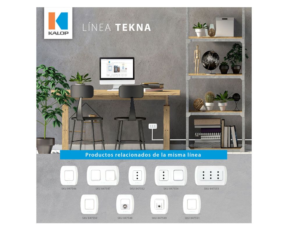 Interruptor simple 10 a tekna blanco Kalop-4