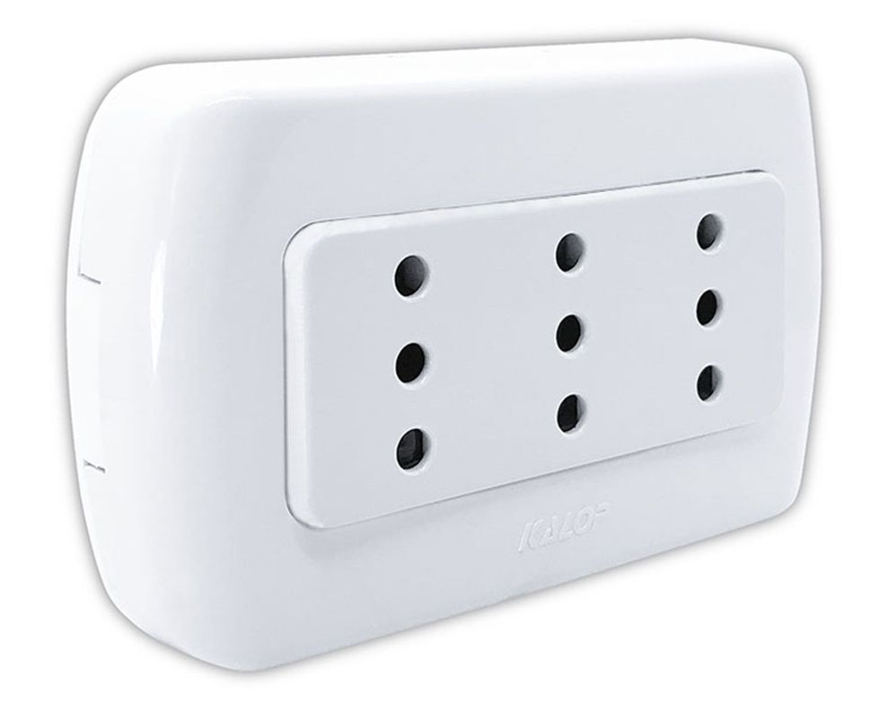Enchufe triple tekna 10a 250v Kalop-1