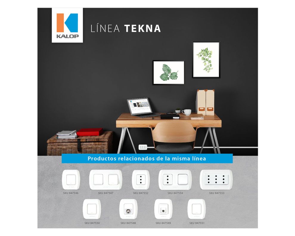 Enchufe triple tekna 10a 250v Kalop-4
