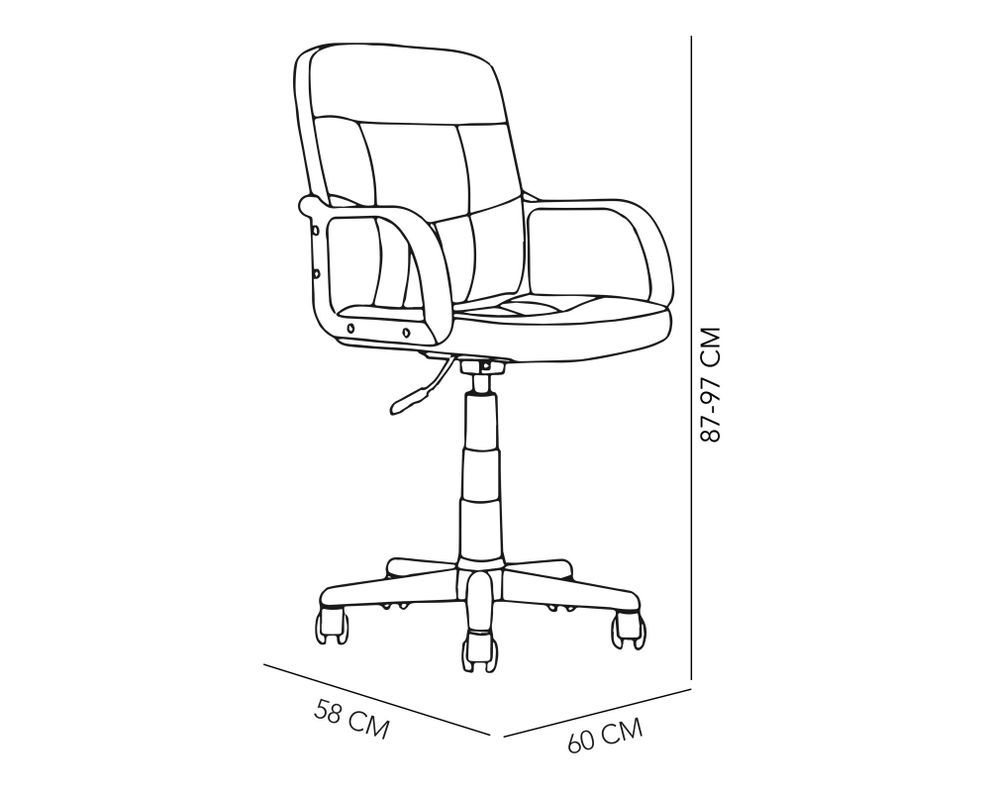 Silla de escritorio ejecutiva 6104 negro M+Design-2