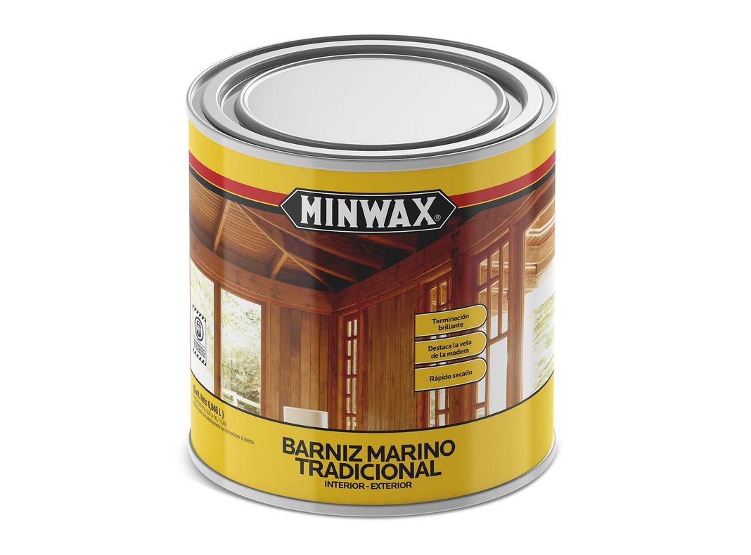 Barniz marino 1/4 galón Tradicional transparente brillante Minwax-0