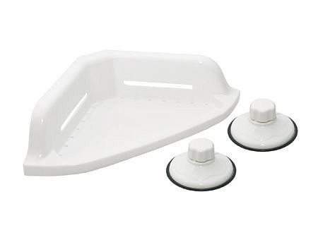 Organizador esquinero baño 34x20x7,5 cm blanco Cotidiana-0
