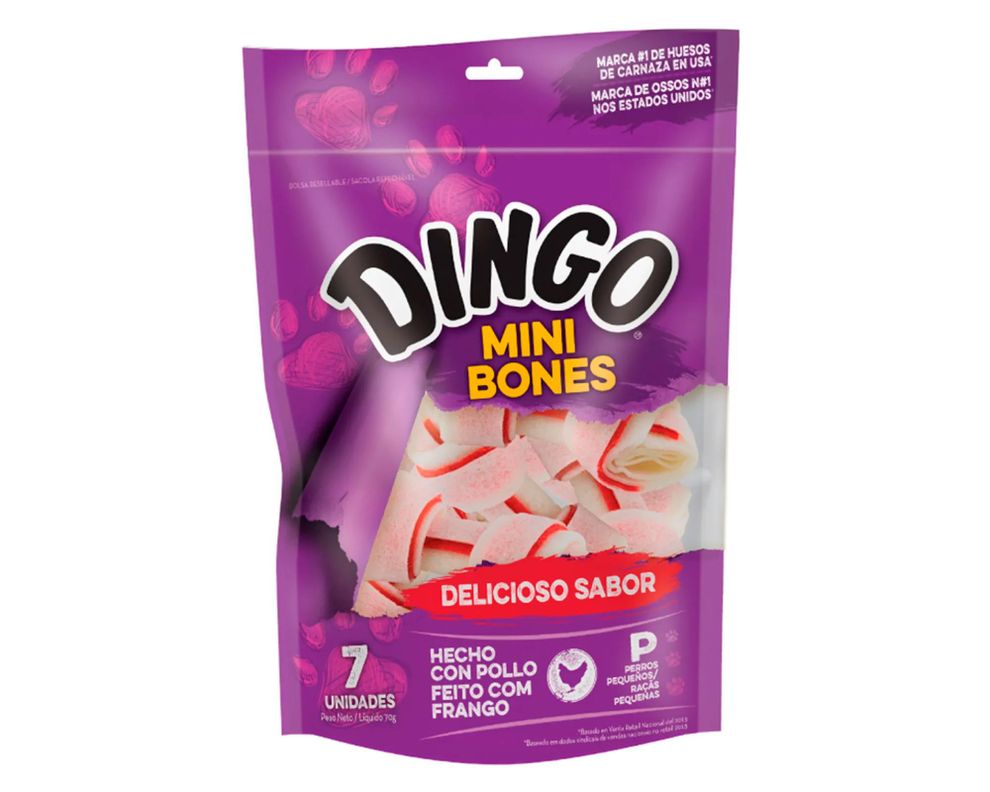 Hueso carne mini 7 unidades Dingo-0