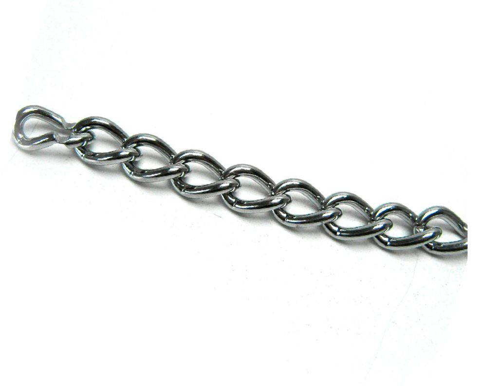 Cadena 1 metro eslabón torcido 3.0 mm cromado Imporper-0