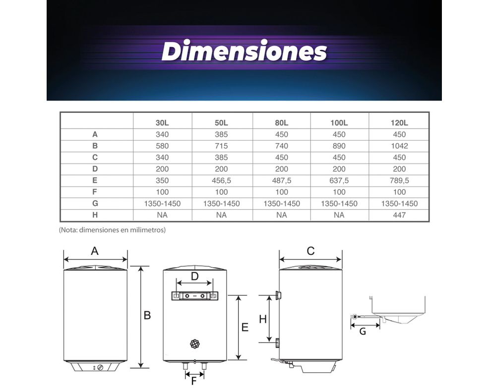 Termo eléctrico 80 litros Splendid-6