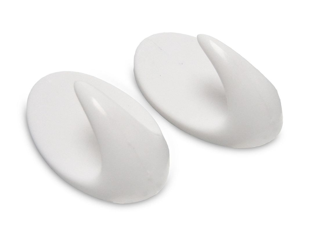 Gancho adhesivo 3,2 x 5,5 cm blanco Cotidiana-0
