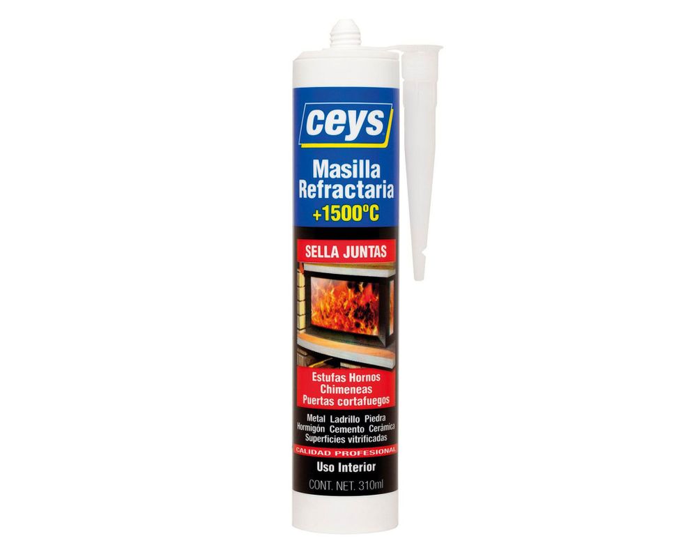 Masilla refractaria 310 ml negro Ceys-0