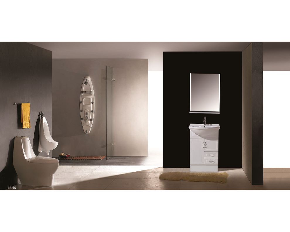 Mueble vanitorio 55 cm + espejo biselado blanco Vessanti-2