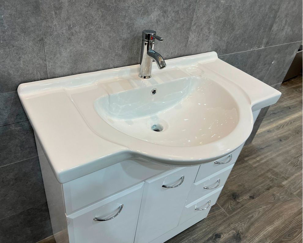 Mueble vanitorio 88 cm New blanco Cotidiana-4