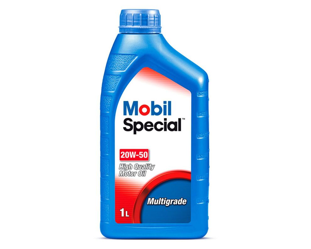 Lubricante aceite motor 1 litro 20W50 multigrade Mobil special-0