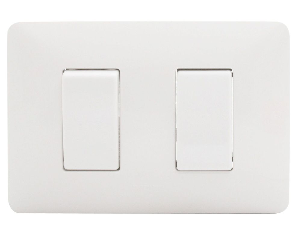 Interruptor doble blanco armado matix Bticino-0