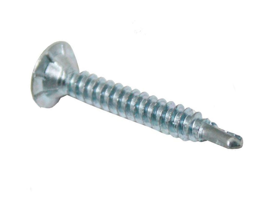Tornillo para fibrocemento punta broca 8 x 1 1/4'' con avellanador 10 unidades Imporper-0