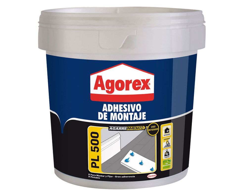Adhesivo de montaje 3,8 kg PL 500 blanco Agorex-1