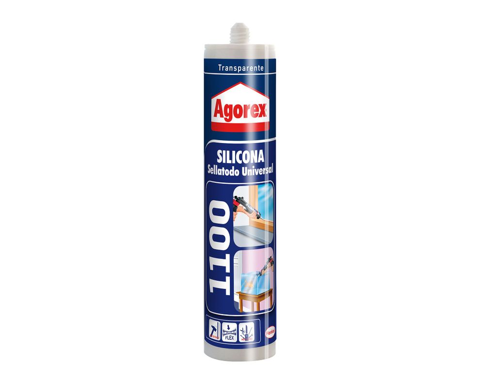 Silicona 300 ml 1100 transparente Agorex-0