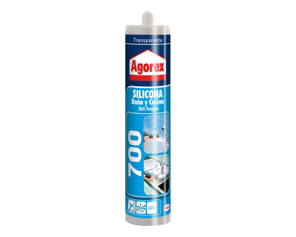 Silicona 300 ml 700 transparente Agorex-0