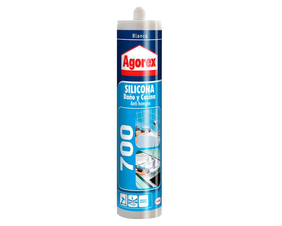 Silicona 300 ml 700 blanco Agorex-1