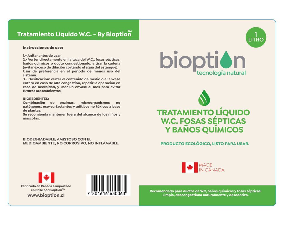 Tratamiento biológico líquido ductos WC 1 lt-1