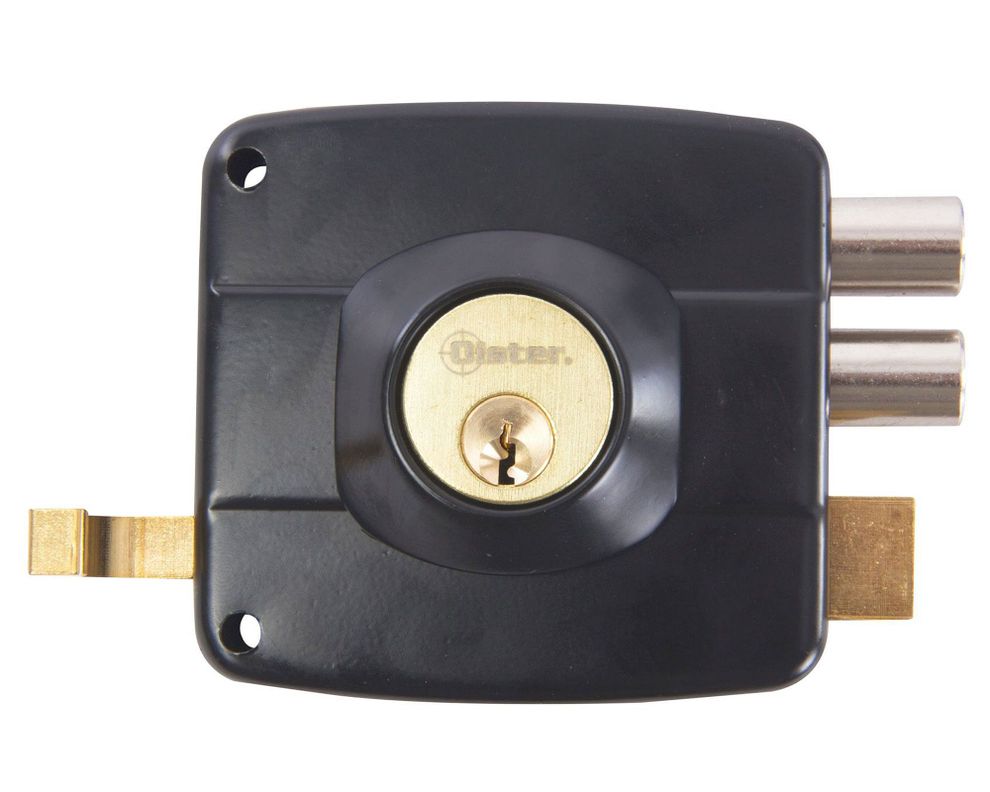 Cerradura sobreponer puertas de 30 a 50 mm 110 negro Oister-0
