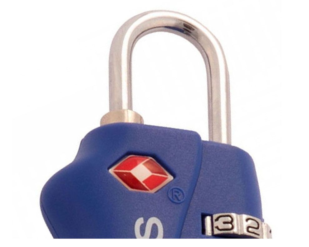 Candado TSA viajero con clave 3 diales 30mm azul Odis-2