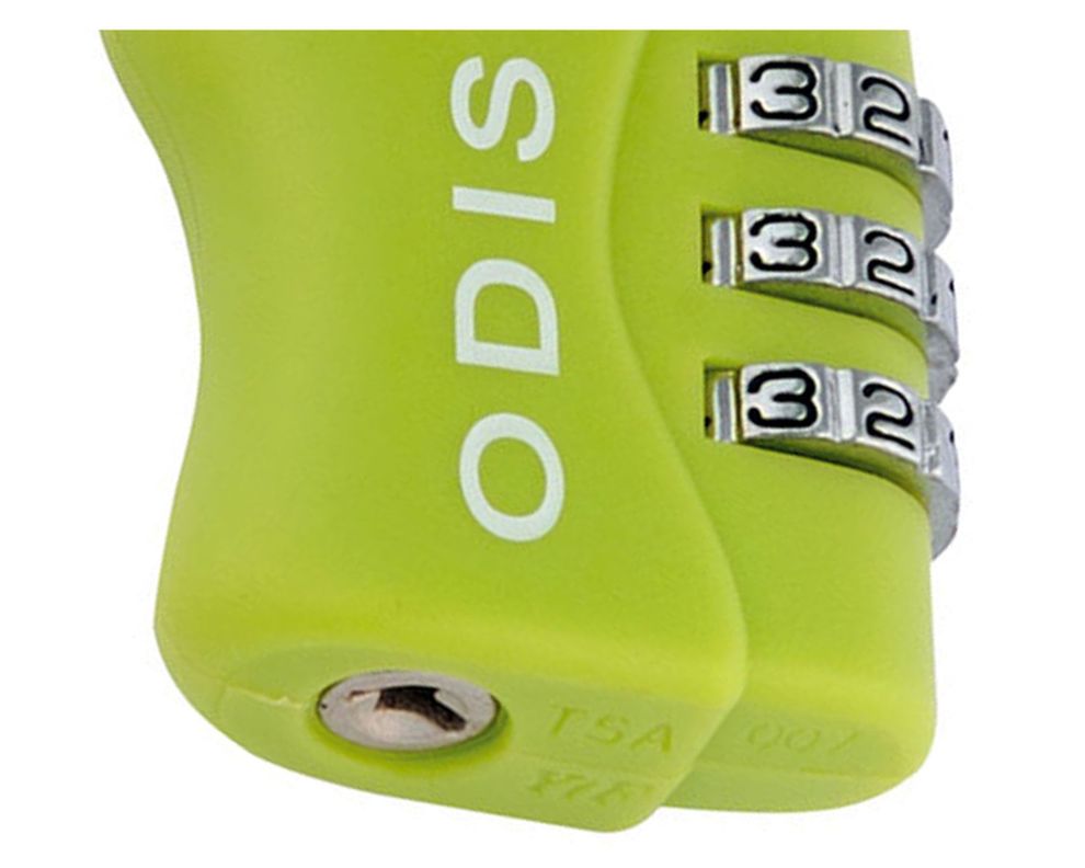 Candado TSA viajero con clave 3 diales 30mm verde Odis-3