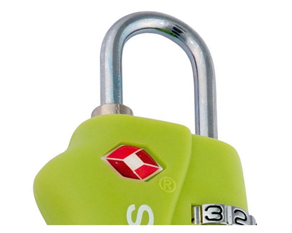 Candado TSA viajero con clave 3 diales 30mm verde Odis-2