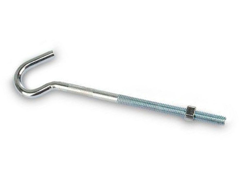 Perno gancho con tuerca 3/8'' x 8.1/4'' zincado Imporper-0