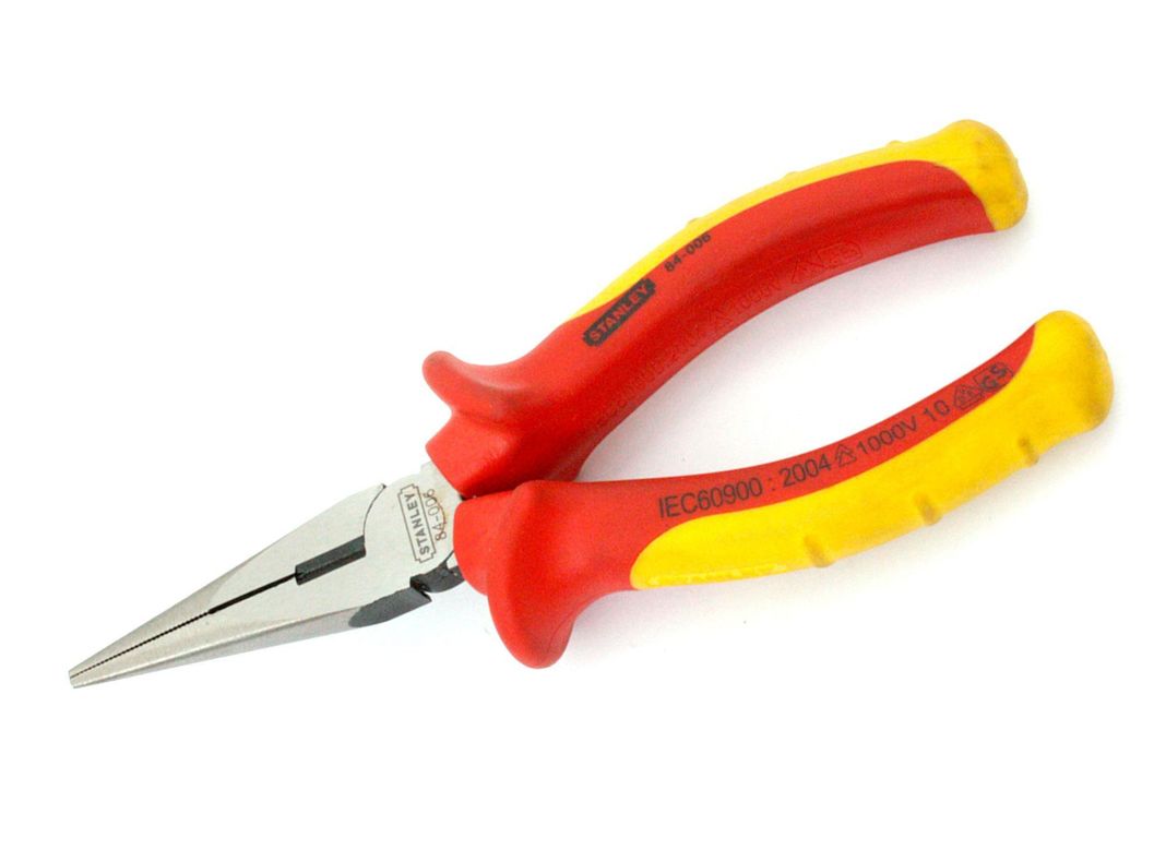 Alicate punta larga electricista 6'' 1000V Stanley-0