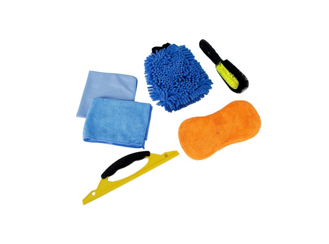 Kit limpieza para auto azul 7 piezas Datrak-0