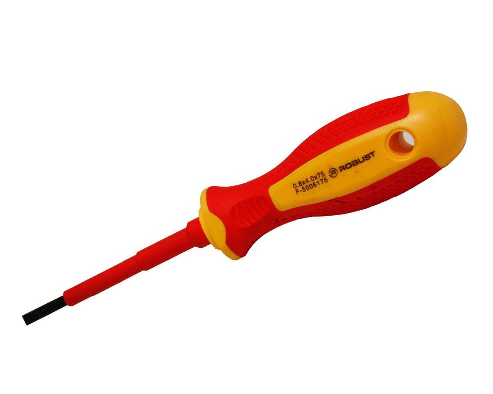 Destornillador punta paleta PH4 75 mm electricista 1000V Robust.-0